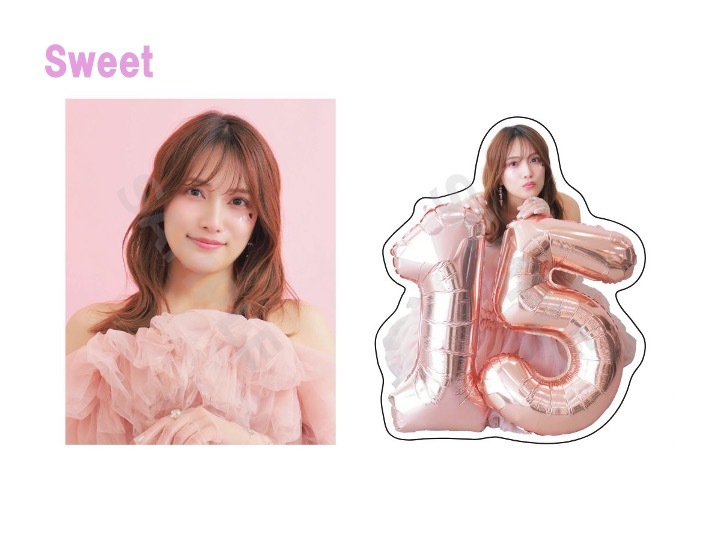 15th ANNiversAry ステッカーセット Sweet （ダイカット1枚+四角形1枚）
