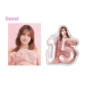 15th ANNiversAry ステッカーセット Sweet （ダイカット1枚+四角形1枚）